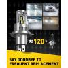 imageAUXITO H4 Fog Light Bulb 900 Brightness CSP LED Chips Fog Lamps Replacement Play and Plug Pack of 2H49003