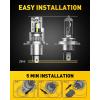 imageAUXITO H4 Fog Light Bulb 900 Brightness CSP LED Chips Fog Lamps Replacement Play and Plug Pack of 2H49003