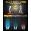 imageAUXITO H4 Fog Light Bulb 900 Brightness CSP LED Chips Fog Lamps Replacement Play and Plug Pack of 2H8H9H11