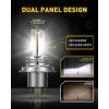 imageAUXITO H4 Fog Light Bulb Motorcyle 11 Real Size 400 Brighter Fanless 9003HB2 Fog Light Bulbs 6000K Cool White Pack of 1