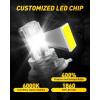 imageAUXITO H4 Fog Light Bulb Motorcyle 11 Real Size 400 Brighter Fanless 9003HB2 Fog Light Bulbs 6000K Cool White Pack of 1