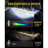 imageAUXITO H4 LED Bulb 9003 Light Bulbs 48000LM Long Lasting Dual Turbo Cooling Fan Plug N Play 3MIN Installation 50000hrs Lifespan9003H4HB2