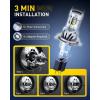 imageAUXITO H4 LED Bulb 9003 Light Bulbs 48000LM Long Lasting Dual Turbo Cooling Fan Plug N Play 3MIN Installation 50000hrs Lifespan9003H4HB2