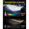 imageAUXITO H4 LED Bulb 9003 Light Bulbs 48000LM Long Lasting Dual Turbo Cooling Fan Plug N Play 3MIN Installation 50000hrs LifespanH11H8