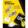 imageAUXITO H4 LED Bulb 9003 Light Bulbs 48000LM Long Lasting Dual Turbo Cooling Fan Plug N Play 3MIN Installation 50000hrs LifespanH7H7LL