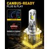 imageAUXITO H4 LED Bulb 9003 Light Bulbs 48000LM Long Lasting Dual Turbo Cooling Fan Plug N Play 3MIN Installation 50000hrs LifespanH7H7LL