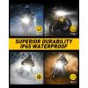 imageAUXITO H4 Light Bulb HiLow for Motorcycle 400 Brighter 9003 Bulb 6000K Cool White H4 Fog Light Fanless Plug and Play Pack of 1