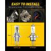 imageAUXITO H4 Light Bulb HiLow for Motorcycle 400 Brighter 9003 Bulb 6000K Cool White H4 Fog Light Fanless Plug and Play Pack of 1