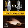imageAUXITO H4 Light Bulbs 9003 HB2 HiLow Beam 40000LM 900 Super Brighter 6500K Cool White Fanless ampamp Silent Plug and PlayPack of 2