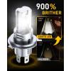 imageAUXITO H4 Light Bulbs 9003 HB2 HiLow Beam 40000LM 900 Super Brighter 6500K Cool White Fanless ampamp Silent Plug and PlayPack of 2