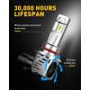 imageAUXITO HB4 9006 LED Bulbs 15000LM Per Set 6500K Cool White Mini Size Wireless LED Fog Light Bulbs for Stock Halogen Replacement Pack of 290059006