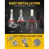 imageAUXITO HB4 9006 LED Bulbs 15000LM Per Set 6500K Cool White Mini Size Wireless LED Fog Light Bulbs for Stock Halogen Replacement Pack of 2H11