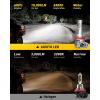 imageAUXITO HB4 9006 LED Bulbs 15000LM Per Set 6500K Cool White Mini Size Wireless LED Fog Light Bulbs for Stock Halogen Replacement Pack of 2H11