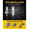imageAUXITO HB4 9006 LED Bulbs 15000LM Per Set 6500K Cool White Mini Size Wireless LED Fog Light Bulbs for Stock Halogen Replacement Pack of 2H4