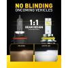 imageAUXITO HB4 9006 Light Bulbs 34000LM Super Bright 6500K Cool White Fog Light 11 Halogen ReplacementCooling Fan PlugampampPlay Pack of 29007