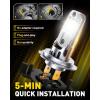 imageAUXITO New Upgraded H13 Bulbs 33000LM 900 Ultra Brightness 11 Halogen Size 6500K White 9008 Light Bulbs for Fog Light Nonpolarity Plug and Play Pack of 2H7H7ll