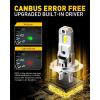 imageAUXITO New Upgraded H13 Bulbs 33000LM 900 Ultra Brightness 11 Halogen Size 6500K White 9008 Light Bulbs for Fog Light Nonpolarity Plug and Play Pack of 2H7H7ll