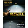 imageAUXITO New Upgraded H13 Bulbs 33000LM 900 Ultra Brightness 11 Halogen Size 6500K White 9008 Light Bulbs for Fog Light Nonpolarity Plug and Play Pack of 2H49003