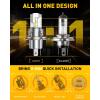 imageAUXITO New Upgraded H13 Bulbs 33000LM 900 Ultra Brightness 11 Halogen Size 6500K White 9008 Light Bulbs for Fog Light Nonpolarity Plug and Play Pack of 2H49003