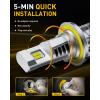 imageAUXITO New Upgraded H13 Bulbs 33000LM 900 Ultra Brightness 11 Halogen Size 6500K White 9008 Light Bulbs for Fog Light Nonpolarity Plug and Play Pack of 2H139008