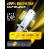 imageAUXITO New Upgraded H7 Bulbs 6500K White 11 Halogen Size H7LL LED Fog Light Nonpolarity No Adapter Required Easy PlugNPlay Installation Pack of 2Amber Yellow