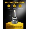 imageAUXITO New Upgraded H7 Bulbs 6500K White 11 Halogen Size H7LL LED Fog Light Nonpolarity No Adapter Required Easy PlugNPlay Installation Pack of 2Amber Yellow