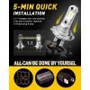 imageAUXITO New Upgraded H7 Bulbs 6500K White 11 Halogen Size H7LL LED Fog Light Nonpolarity No Adapter Required Easy PlugNPlay Installation Pack of 2Cool White