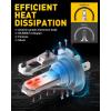 imageAUXITO New Upgraded H7 Bulbs 6500K White 11 Halogen Size H7LL LED Fog Light Nonpolarity No Adapter Required Easy PlugNPlay Installation Pack of 2Cool White