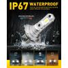 imageAUXITO New Upgraded H7 Bulbs 6500K White 11 Halogen Size H7LL LED Fog Light Nonpolarity No Adapter Required Easy PlugNPlay Installation Pack of 2Cool White