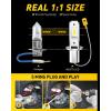 imageAUXITO New Upgraded H7 Bulbs 6500K White 11 Halogen Size H7LL LED Fog Light Nonpolarity No Adapter Required Easy PlugNPlay Installation Pack of 2Cool White
