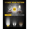 imageAUXITO New Upgraded H7 Bulbs 6500K White 11 Halogen Size H7LL LED Fog Light Nonpolarity No Adapter Required Easy PlugNPlay Installation Pack of 2Cool White