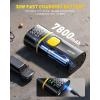 imageAUXITO Tire Inflator Portable Air Compressor  150PSI 1Min Fast Inflate Air Pump for Car Tires with Tire Pressure Gauge LED Flashlight Portable Tire Inflatores for Car Sedan Motorcycle Bike BallA5027800mAh