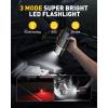 imageAUXITO Tire Inflator Portable Air Compressor  150PSI 1Min Fast Inflate Air Pump for Car Tires with Tire Pressure Gauge LED Flashlight Portable Tire Inflatores for Car Sedan Motorcycle Bike BallA3015200mAh