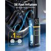 imageAUXITO Tire Inflator Portable Air Compressor  Air Pump for Car Tires with Digital Pressure Gauge Cordless Rechargeable Battery Emergency LED Light for Car Motorcycle Bike Ball 150PSI Auto Stop