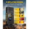imageAUXITO Tire Inflator Portable Air Compressor 150PSI Air Pump for Car Tires Motorcycle Bikes Balls with Rechargeable Battery Digital Pressure Gauge Emergency LED Light
