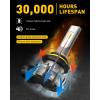 imageAUXITO Upgraded H11H8 LED Fog Light Bulbs 3000K Amber Yellow 11 Mini Size H11H8H16 Yellow LED Fog Light Bulbs 360 Full IlluminationPack of 2Amber Yellow