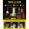 imageAUXITO Upgraded H11H8 LED Fog Light Bulbs 3000K Amber Yellow 11 Mini Size H11H8H16 Yellow LED Fog Light Bulbs 360 Full IlluminationPack of 2Cool White