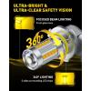 imageAUXITO Upgraded H11H8 LED Fog Light Bulbs 3000K Amber Yellow 11 Mini Size H11H8H16 Yellow LED Fog Light Bulbs 360 Full IlluminationPack of 2Cool White