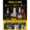imageAUXITO Upgraded H11H8 LED Fog Light Bulbs 3000K Amber Yellow 11 Mini Size H11H8H16 Yellow LED Fog Light Bulbs 360 Full IlluminationPack of 2Cool White