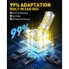 imageAUXITO Upgraded H11H8 LED Fog Light Bulbs 3000K Amber Yellow 11 Mini Size H11H8H16 Yellow LED Fog Light Bulbs 360 Full IlluminationPack of 2Cool White