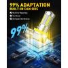 imageAUXITO Upgraded H11H8 LED Fog Light Bulbs 3000K Amber Yellow 11 Mini Size H11H8H16 Yellow LED Fog Light Bulbs 360 Full IlluminationPack of 2Cool White