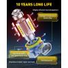 imageAUXITO Upgraded H11H8 LED Fog Light Bulbs 3000K Amber Yellow 11 Mini Size H11H8H16 Yellow LED Fog Light Bulbs 360 Full IlluminationPack of 2Cool White