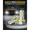 imageAUXITO Upgraded H11H8 LED Fog Light Bulbs 3000K Amber Yellow 11 Mini Size H11H8H16 Yellow LED Fog Light Bulbs 360 Full IlluminationPack of 2Cool White