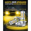 imageAUXITO Upgraded H11H8 LED Fog Light Bulbs 3000K Amber Yellow 11 Mini Size H11H8H16 Yellow LED Fog Light Bulbs 360 Full IlluminationPack of 2Cool White