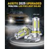 imageAUXITO Upgraded H11H8 LED Fog Light Bulbs 3000K Amber Yellow 11 Mini Size H11H8H16 Yellow LED Fog Light Bulbs 360 Full IlluminationPack of 2Cool White