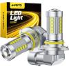 imageAUXITO Upgraded H11H8 LED Fog Light Bulbs 3000K Amber Yellow 11 Mini Size H11H8H16 Yellow LED Fog Light Bulbs 360 Full IlluminationPack of 2Cool White