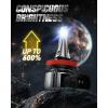 imageAUXITO Upgraded H11H8H16 LED Fog Light Bulbs with CSP LED Chips 6500K White 700 Brighter Mini Size Plug and Play for Fog Lights or Daytime Running Lights DRL Pack of 2