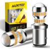 imageAUXITO 1157 LED Bulb White 400 Super Bright 2057 2357 7528 BAY15D LED Light Bulbs for Backup Reverse Signal Blinker Tail Parking DRL Brake Lights 6000K WhiteAmber Yellow