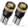 imageAUXITO 194 LED Bulbs for License Plate Light 168 175 2825 W5W T10 24SMD 3014 Chipsets 6000K White for Car Dome Door Map Dash Courtesy Cargo License Plate Lights Pack of 2Amber Yellow
