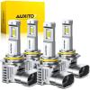 imageAUXITO 9005 9006 Light Bulb Combo 60000LM 6500K Cool White Mini Size No Adapter Needed CANbus Ready 4 Pack90059006